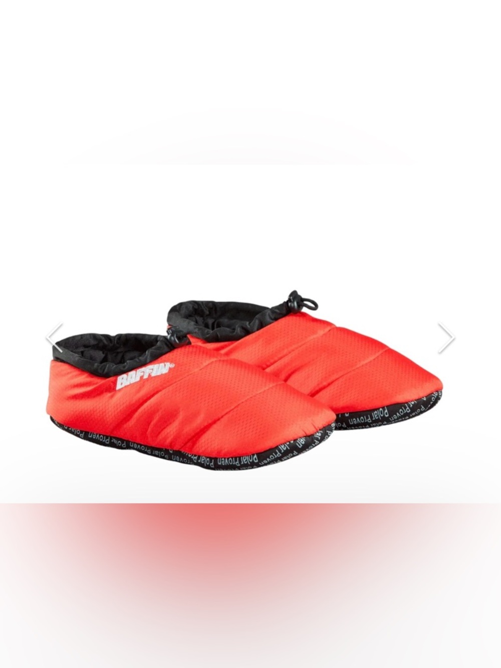 Baffin Unisex Cush Hybrid Slippers Quilted Red Slip-On Sleeping Bag Booties - Picture 2 of 14